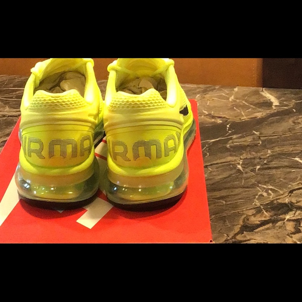 Nike Air Max 2013 Neon Yellow & Black - Picture 3 of 5